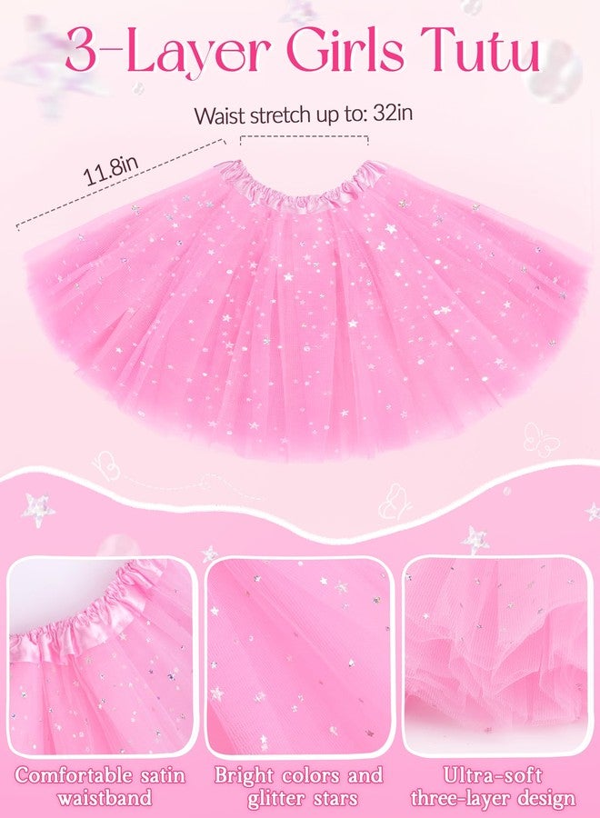 VEKDA 4 Pack Fairy Costume for Girls Butterfly Wings Kids Princess Costume Set with Tutu Skirt,Headband,Fairy Wings and Wand - Image 3